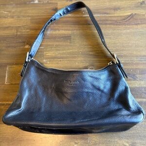 Y2K Vintage Kate Spade Leather Black Shoulder Bag Small Flawed